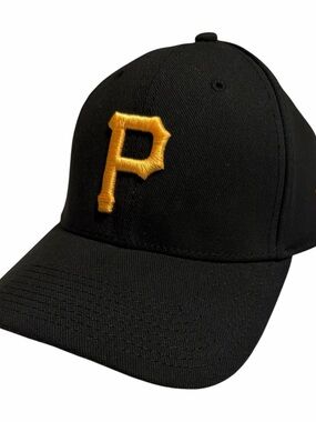New Era Pittsburgh Pirates Flex Fit embroidered hat cap Black yellow med large